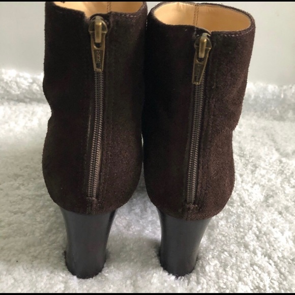 Ann Taylor Loft Brown Suede Ankle Boots - Picture 5 of 8